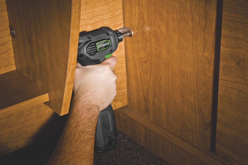 Genesis GCQD38A 3.5 Amp 3/8" Variable Speed Close-Quarter Drill with Non-Slip Grip - Image 4